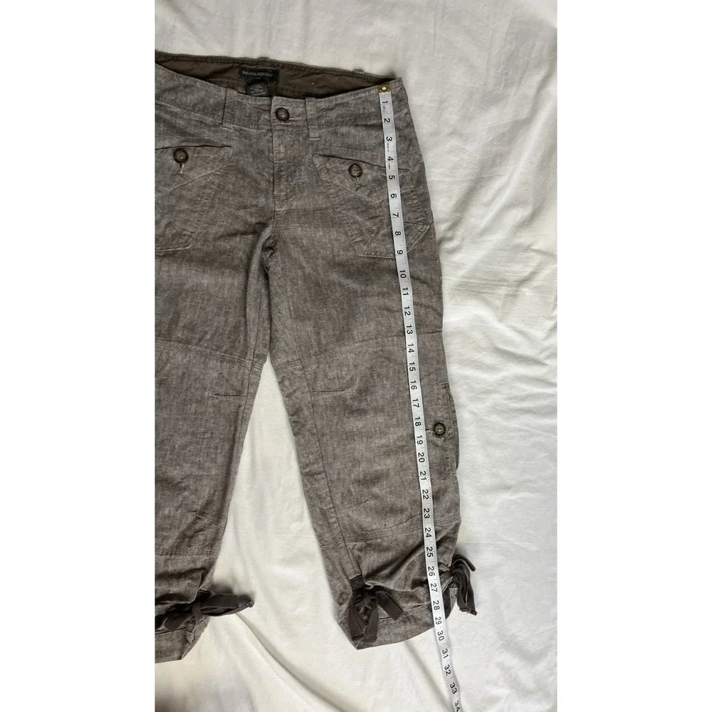 Banana Republic Brown Cargo Pants Size 2 Linen‎ & Cotton Blend